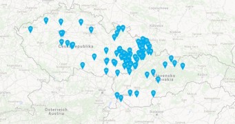 Mapa referencí aquaparků, bazénů a bazénových technologií Centroprojektu